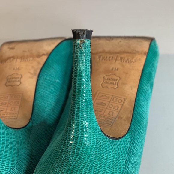 White House Black Market Heels Women’s Size 8 Teal Solid Color Pumps Shoes - Picture 16 of 16